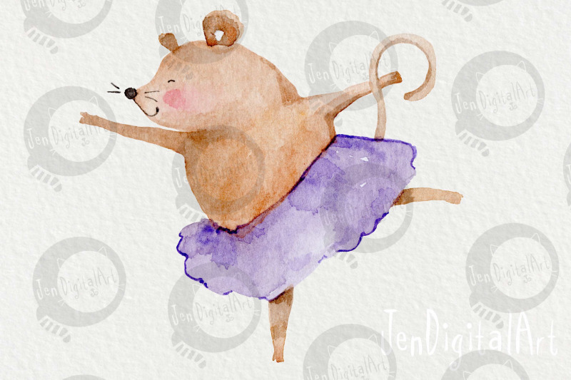 watercolor-ballet-mice-5-clip-art-illustrations-png-jpg