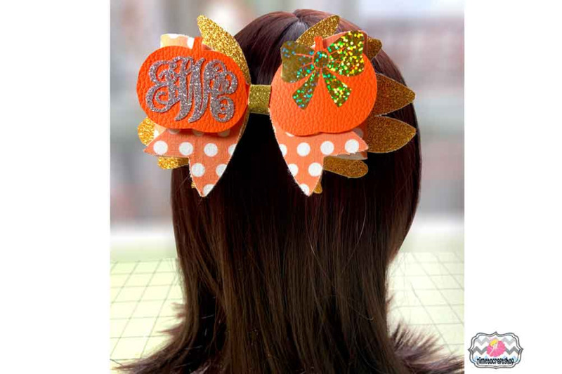 thanksgiving-cute-pumpkin-monogram-hair-bow-template-fall-leaves-bow