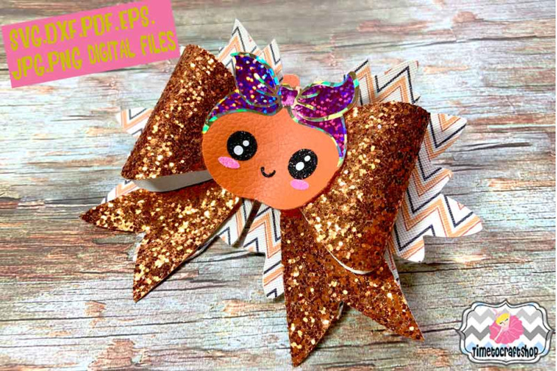 thanksgiving-cute-pumpkin-scrunchies-hair-bow-template-fall-leaves-bo