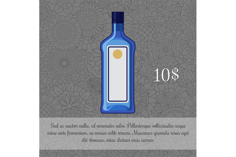 alcoholic-beverage-gin-card-template