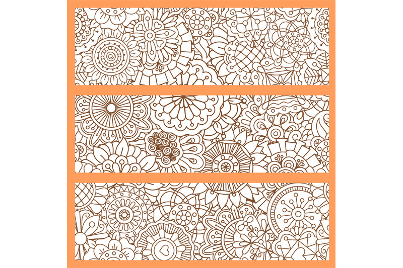 vertical-flyers-with-orange-doodle-pattern