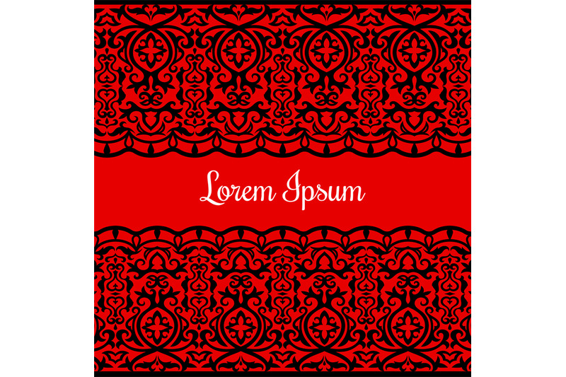 red-lace-style-card-design