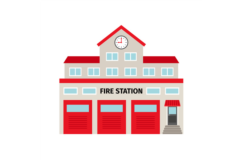 fire-station-flat-colorful-building-icon