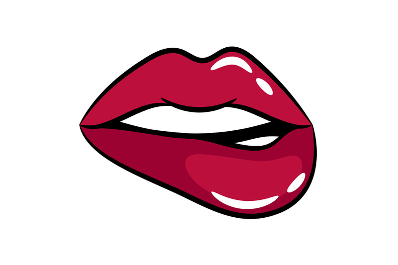 female-bright-purple-lips-badge