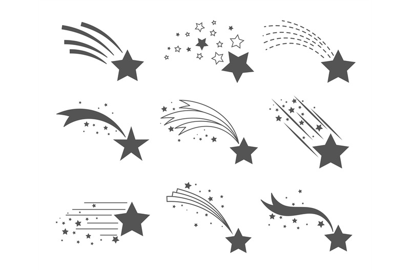 shooting-stars-with-tails-icons