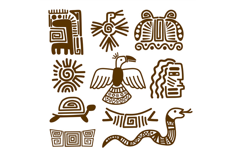 tribal-indian-patterns-or-mexican-symbols