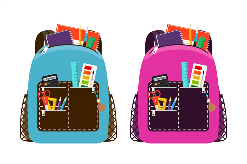 blue-and-pink-schoolbags