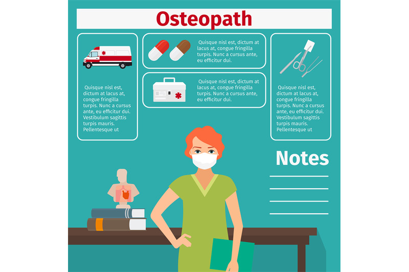 female-osteopath-and-medical-equipment-icons