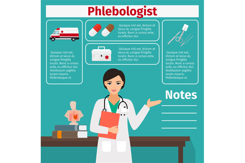 female-phlebologist-and-medical-equipment-icons