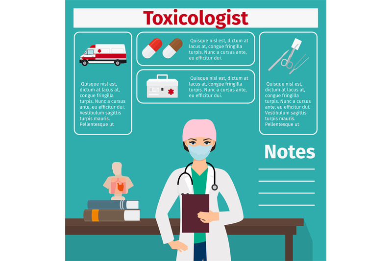 female-toxicologist-and-medical-equipment-icons