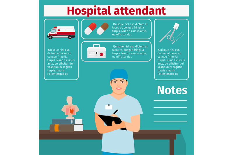 hospital-attendant-and-medical-equipment-icons