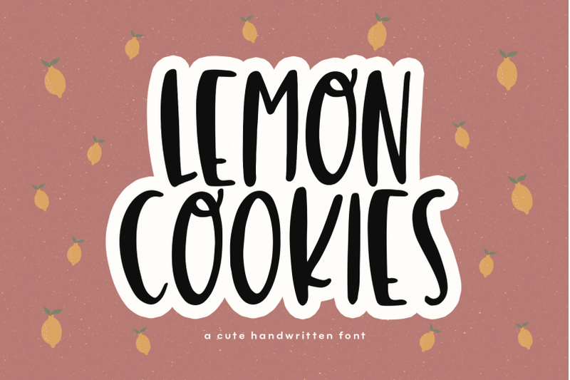 lemon-cookies-a-fun-handwritten-font