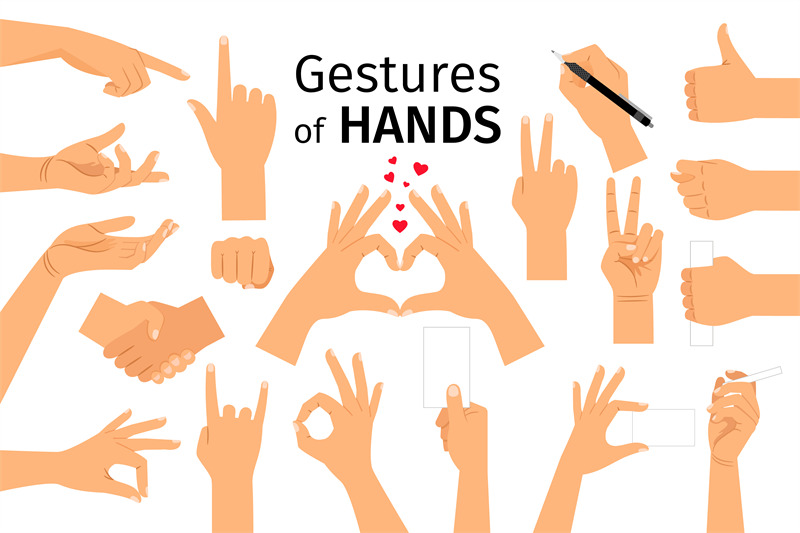colored-hand-gesture-set