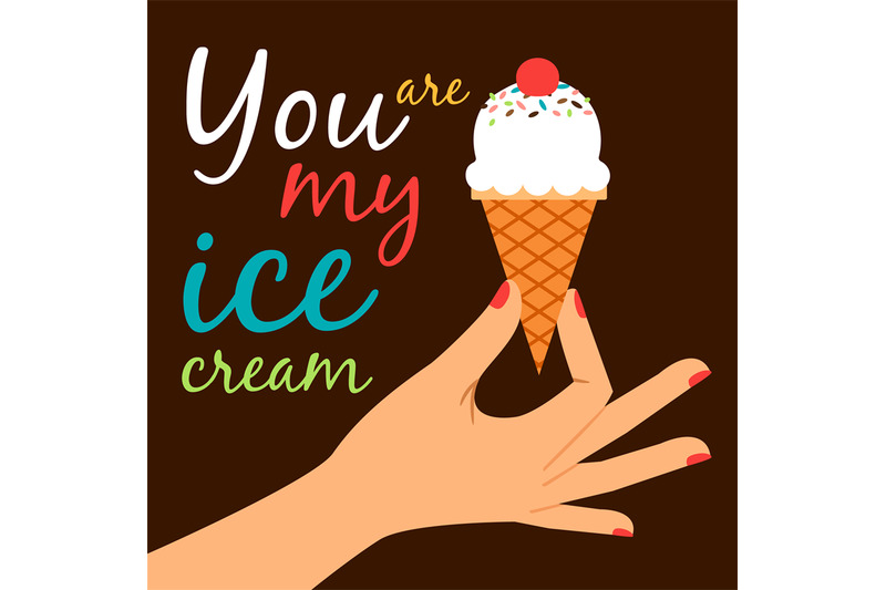 icecream-in-hand-love-poster-concept