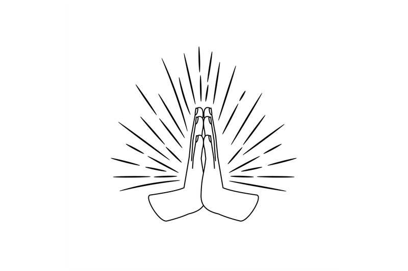 prayer-hands-sign-sketch