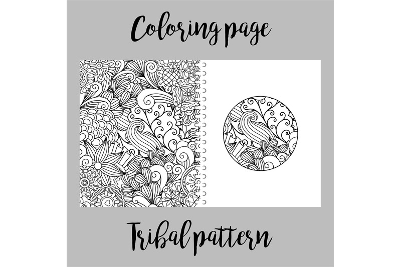 coloring-page-with-tribal-pattern