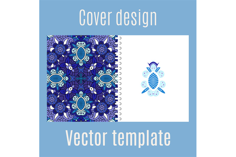 cover-design-with-blue-floral-ornament