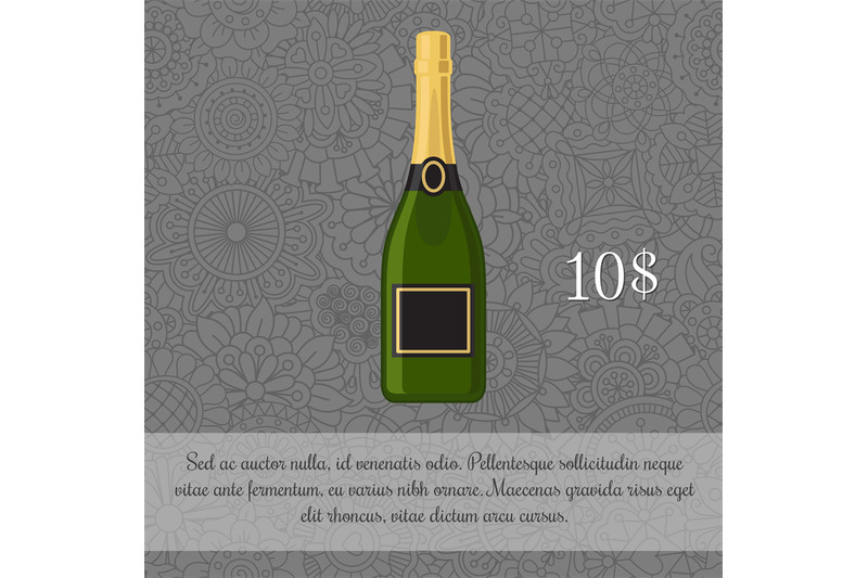 champagne-beverage-card-template