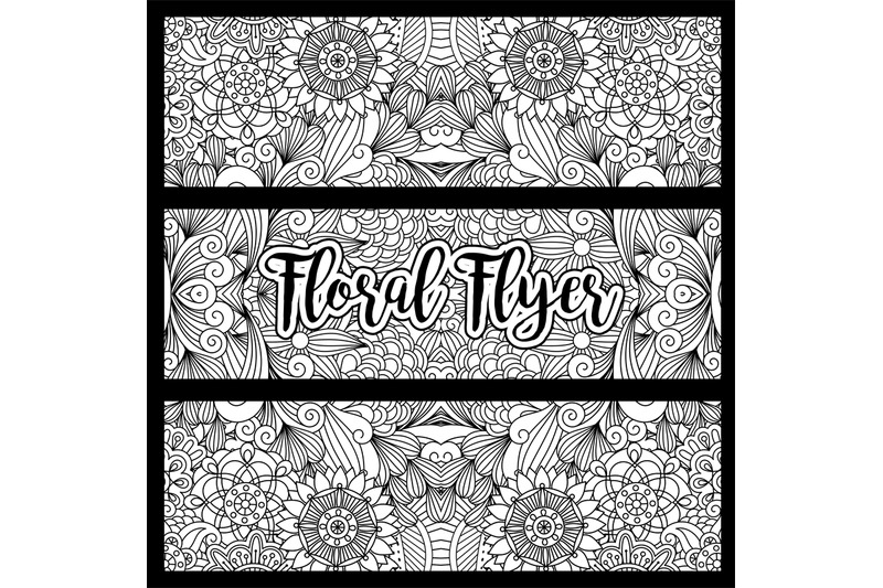 horizontal-floral-flyer-with-handdrawn-pattern