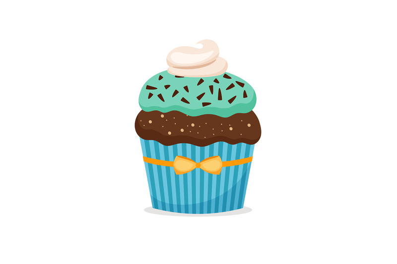 brownie-cupcake-with-blue-frosting