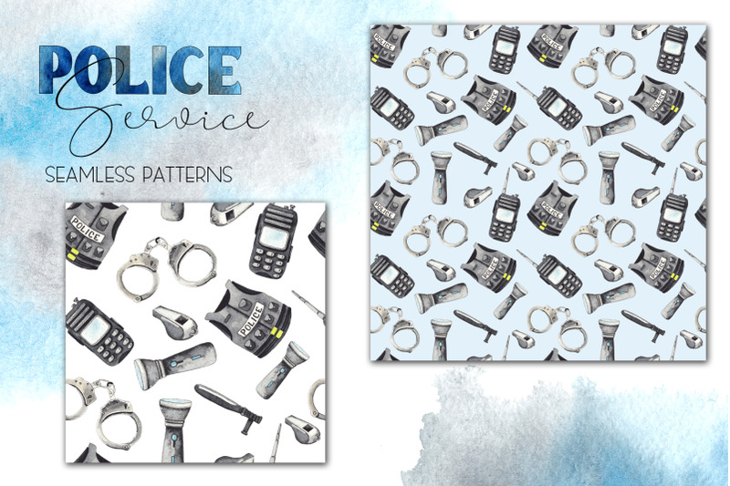 police-watercolor-collection