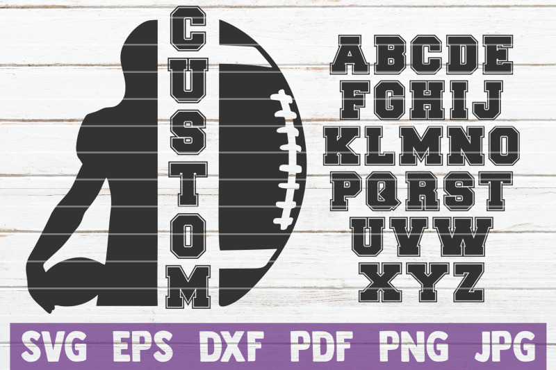 football-custom-frame-svg-cut-file