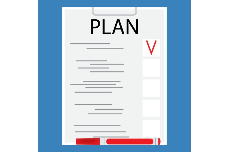 plan-document-flat-design-vector