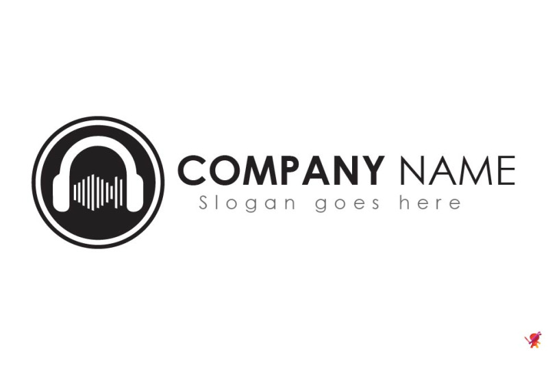 black-icon-music-logo-design-template