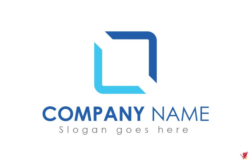 blue-color-it-company-logo-design-template