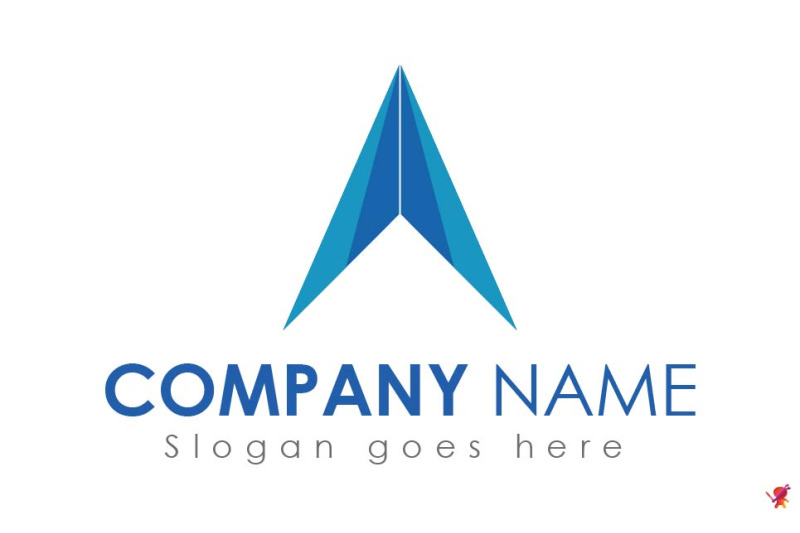 blue-color-a-letter-logo-design-template