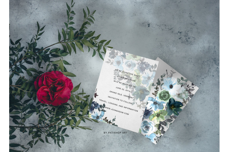 icy-blue-watercolor-floral-clipart-collection