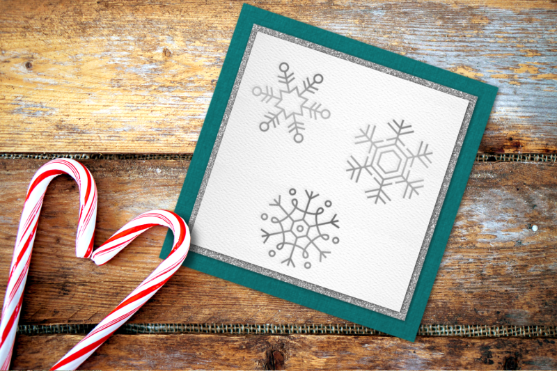 snowflake-trio-single-line-sketch-for-pens-svg-png-dxf