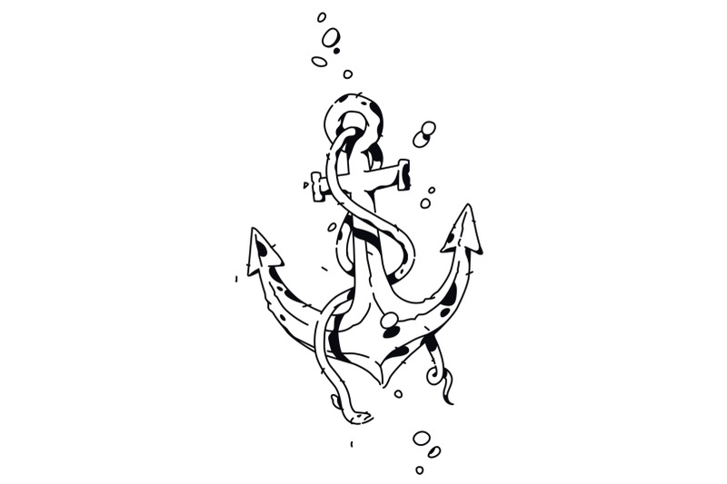 illustration-of-a-diver-aquanaut-sea-creatures-living-in-the-ocean