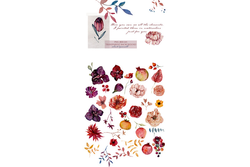watercolor-graphic-quot-wine-flower-power-quot