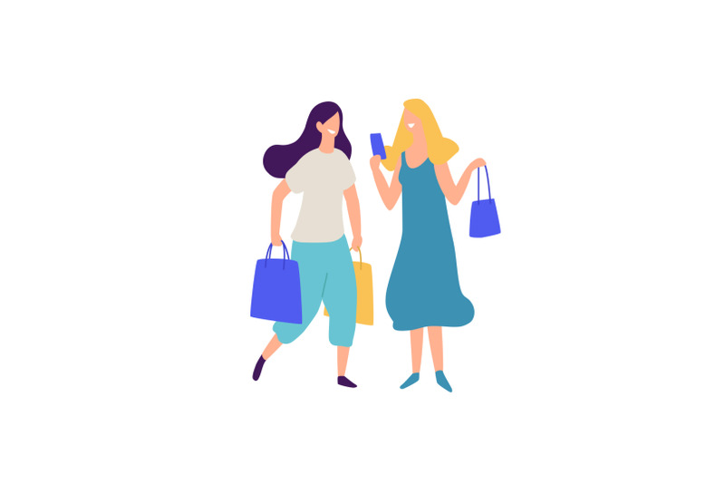 illustrations-of-men-and-women-with-shopping