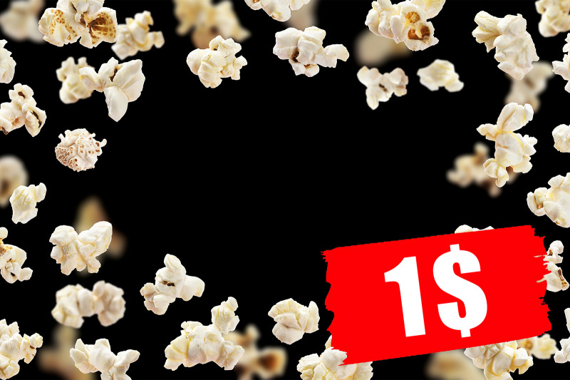 popcorn-frame-flying-popcorn-isolated-on-black-background