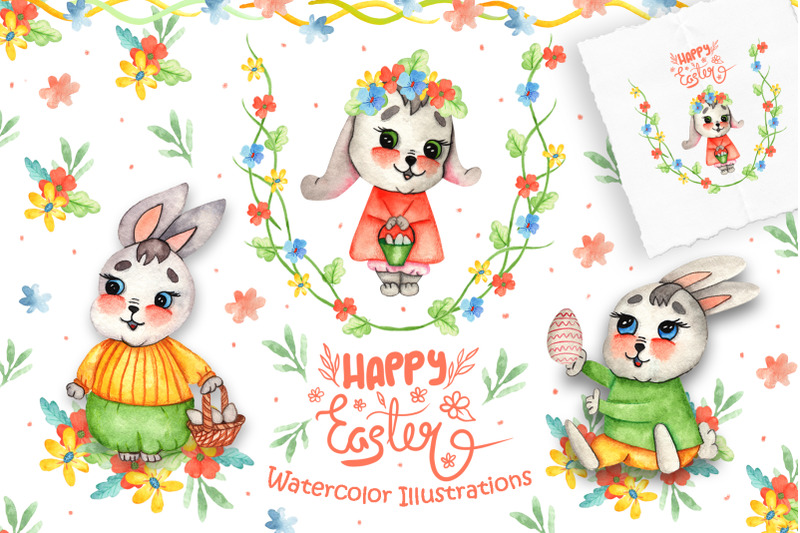 watercolor-easter-bunnies-illustrations