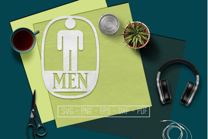 men-sign-papercut-template-toilet-decor-svg-pdf-dxf