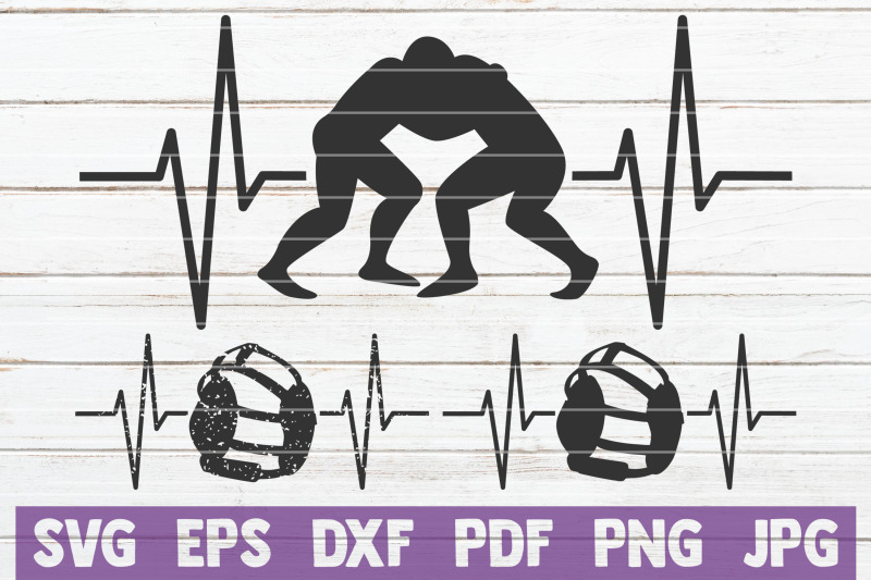 wrestling-heartbeat-svg-cut-file