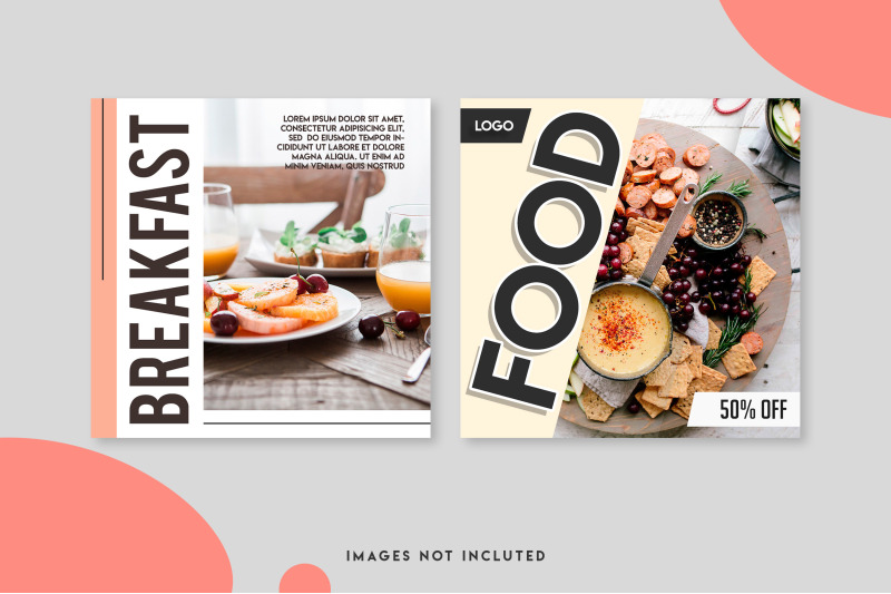 9-food-instagram-post-template-set