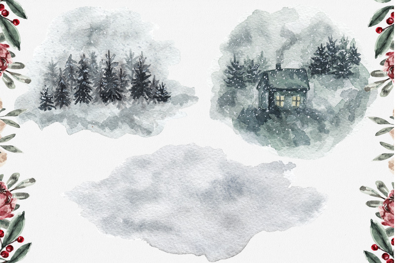 winter-woodland-watercolor
