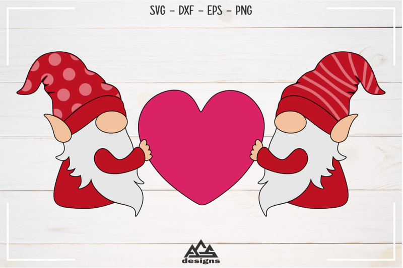 gnome-valentine-heart-love-svg-design