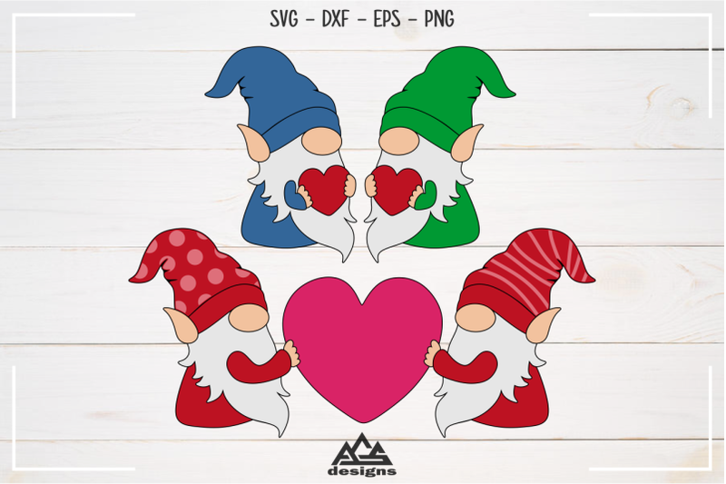 gnome-valentine-heart-love-svg-design