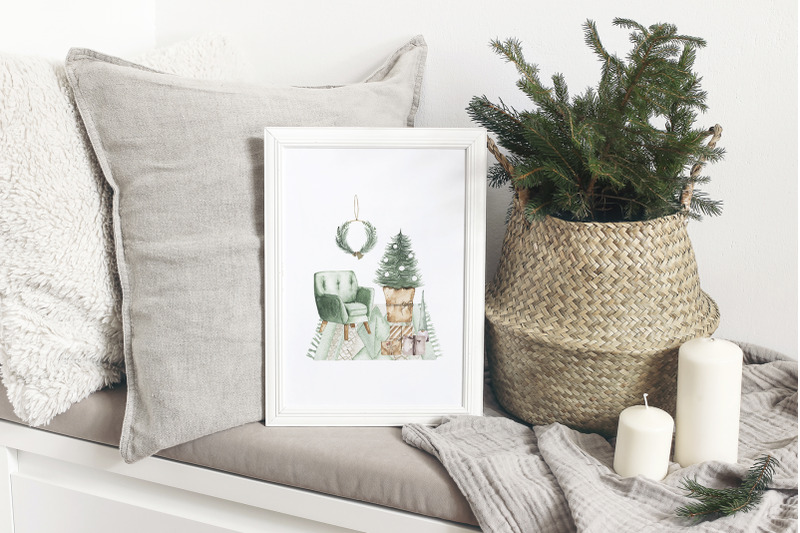 watercolor-christmas-holiday-set