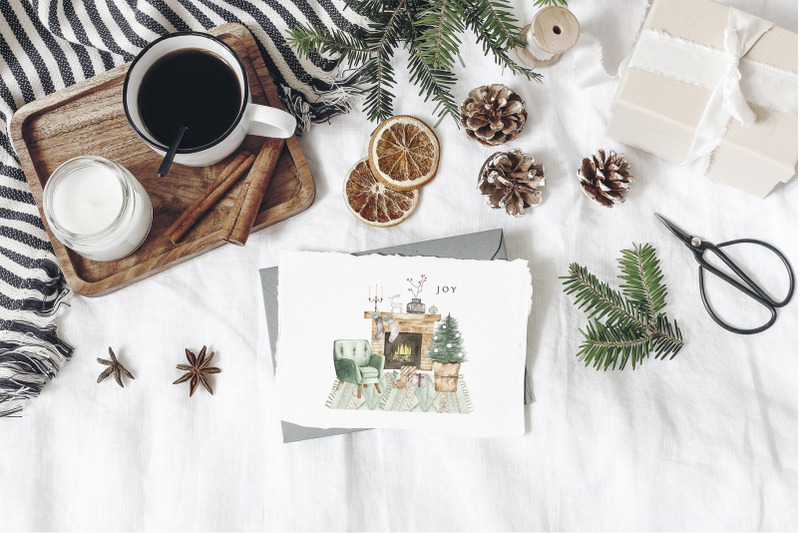 watercolor-christmas-holiday-set