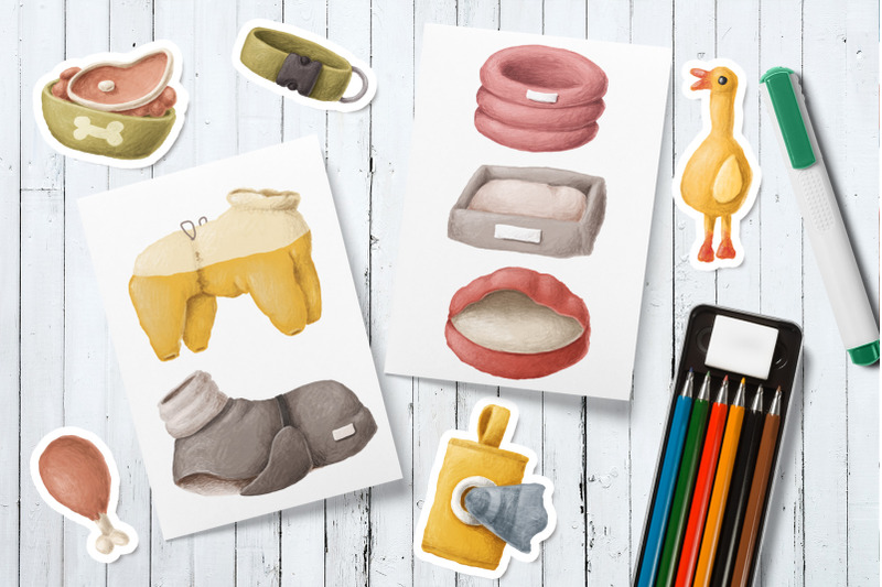 dog-items-clipart-collection