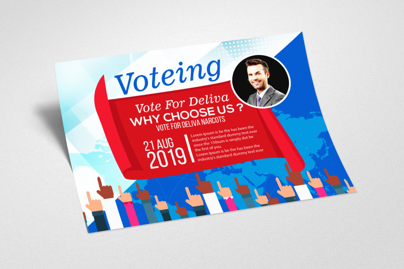 election-voting-horizontal-flyer-template