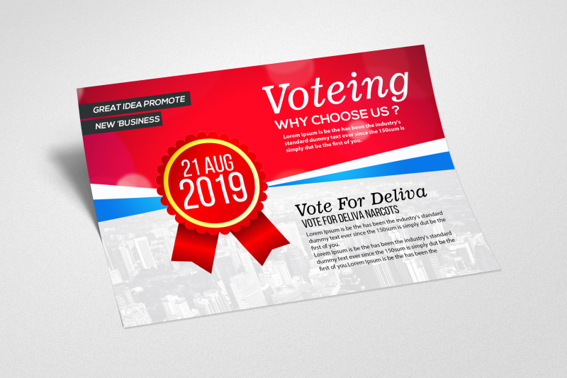 election-voting-horizontal-flyer-template