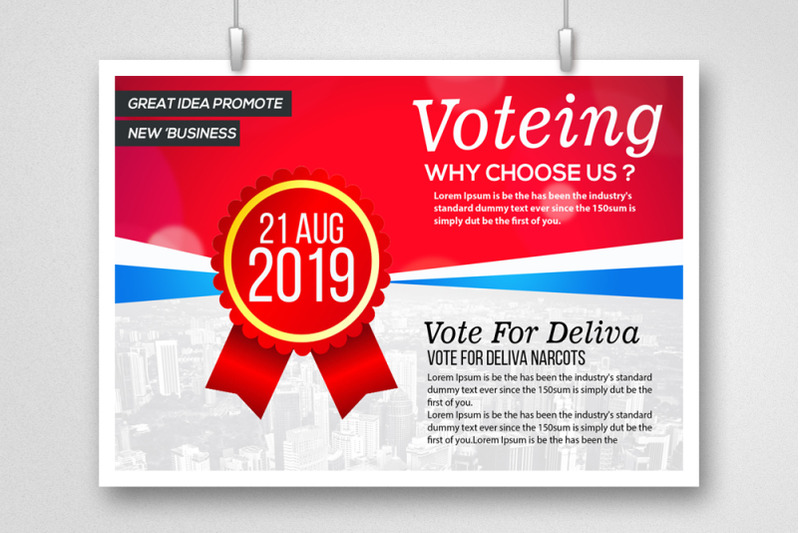 election-voting-horizontal-flyer-template