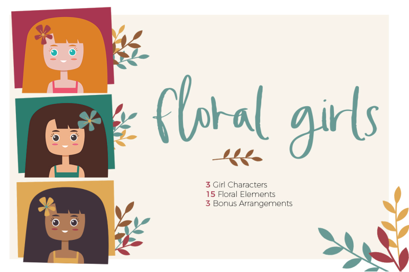 floral-girls-clipart-pack